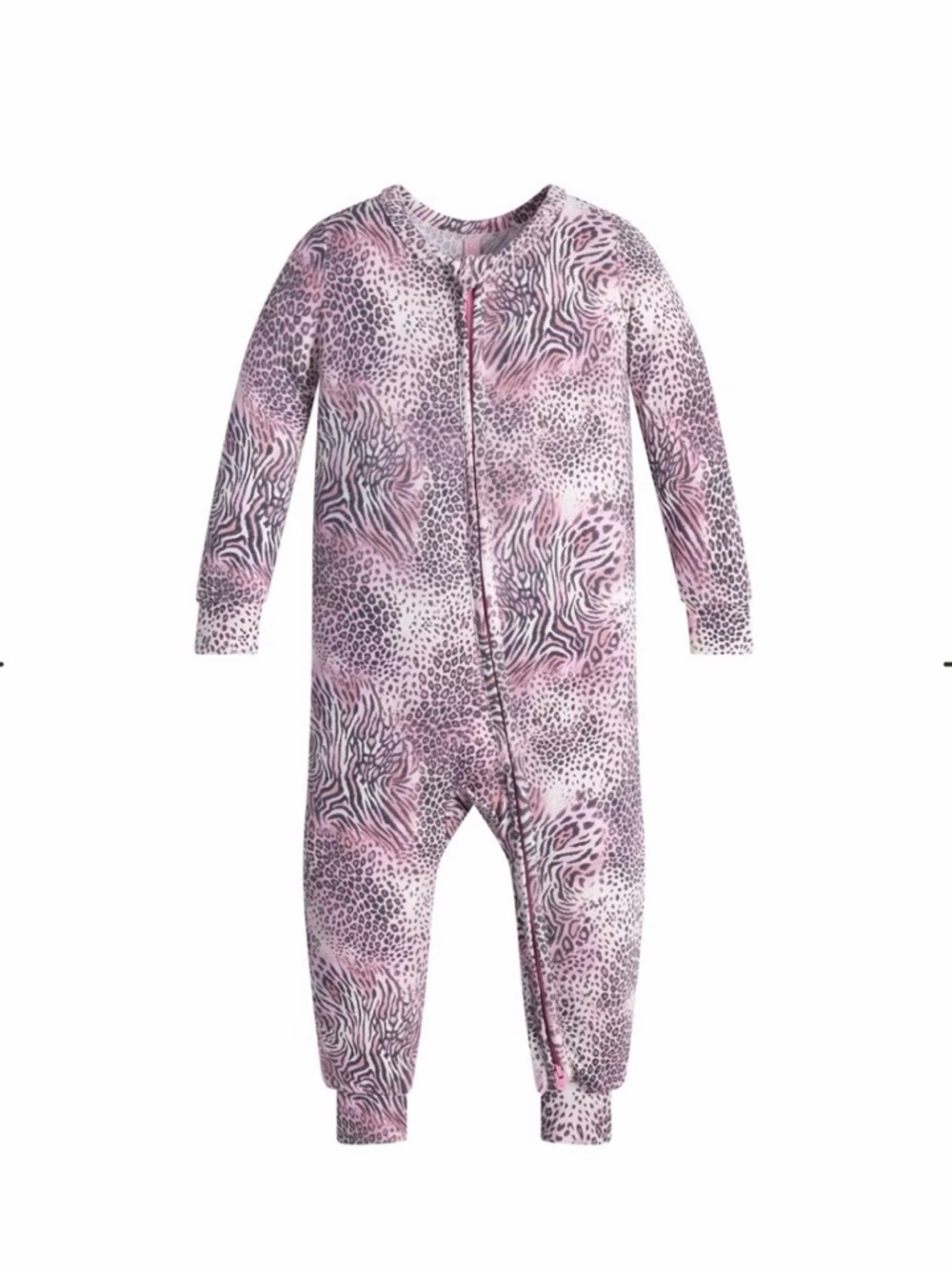 NWT SKIMS Bloom Mini Pink Multi-Animal-Print Baby One-Piece Two-way Zipper - Picture 2 of 12